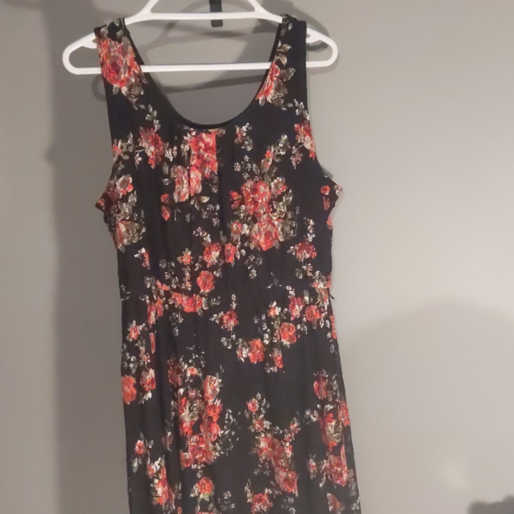 floral black dress